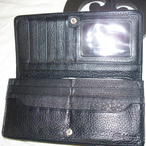Brighton Black Brown 2 Tone Wallet ~ EUC - Picture 5 of 8
